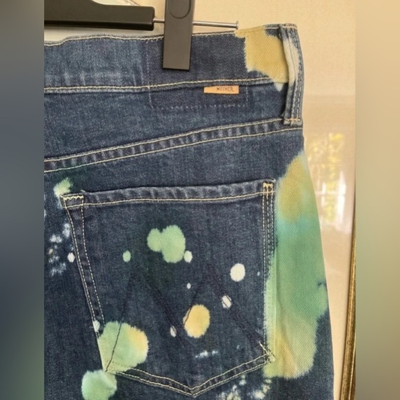 MOTHER SUPERIOR The Thrasher Flood Jeans Lava Lamp BLUE/GREEN/YELLOW Size 26 NEW - Picture 4 of 11